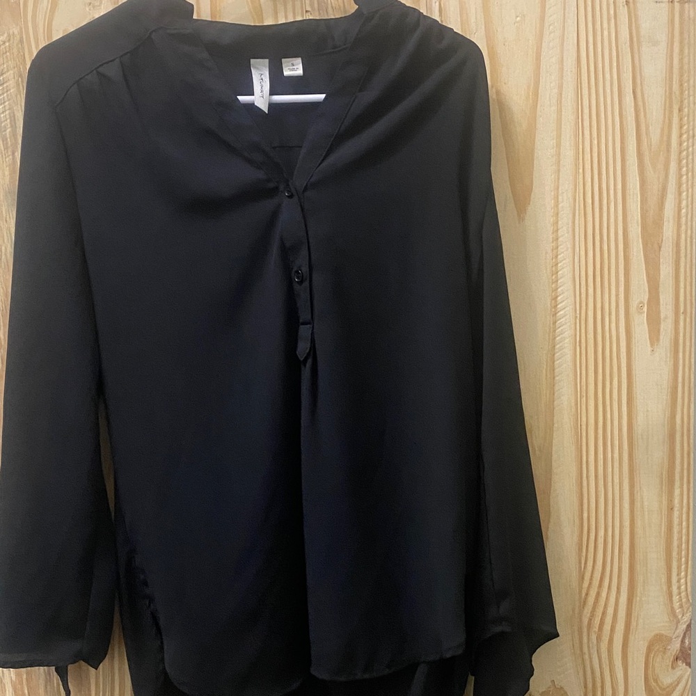 Tacera Black Blouse for Women